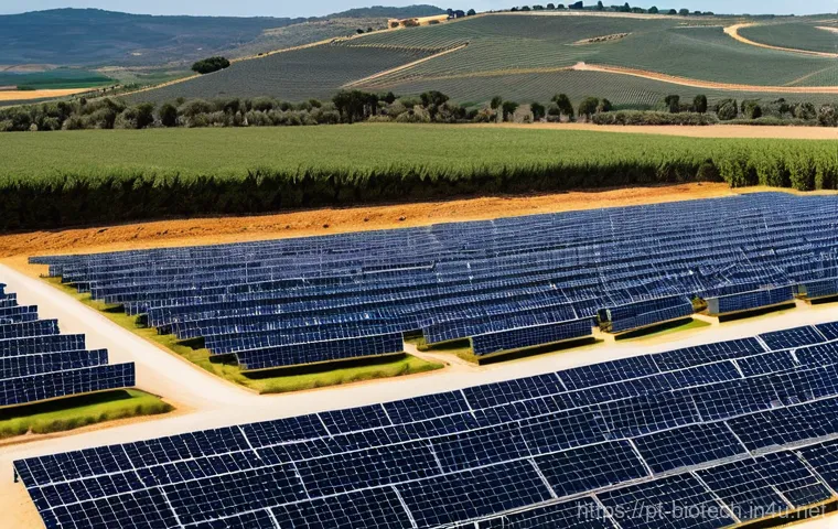 바이오 리파이너리 기술 - **A Portuguese Rural Biorefinery:** A sprawling, state-of-the-art biorefinery facility seamlessly in...