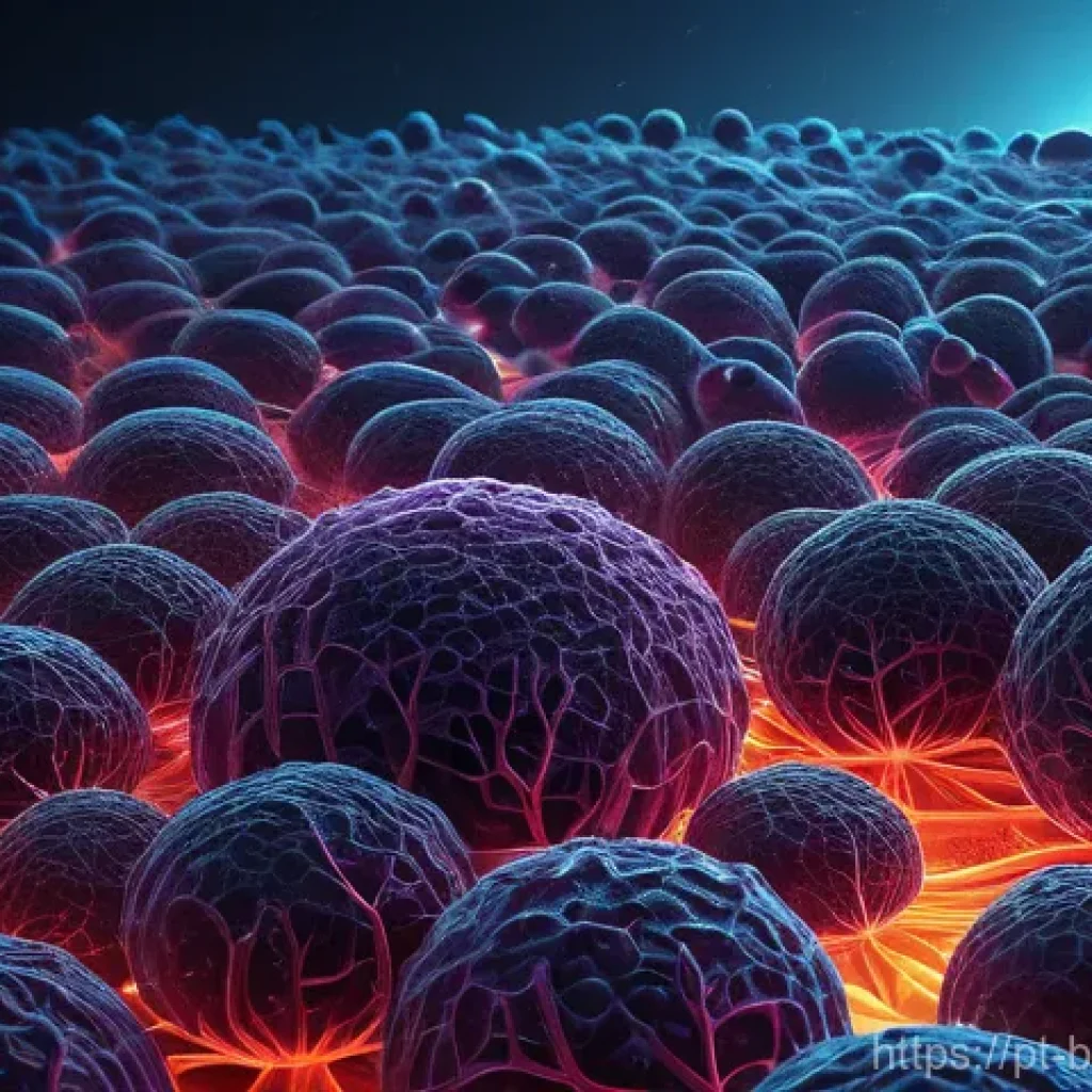세포면역치료 - **Prompt:** "Microscopic view of advanced CAR-T cells, glowing with a soft, internal light, actively...