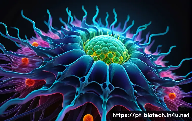지능형 약물 전달 시스템 - **Prompt 1: The Intelligent Navigator**
"A vibrant, highly detailed microscopic rendering of adv...