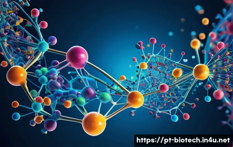 단백질 기반 치료제 - **Prompt: The Orchestra of Life: Protein Power**
A vibrant, intricate illustration depicting glo...