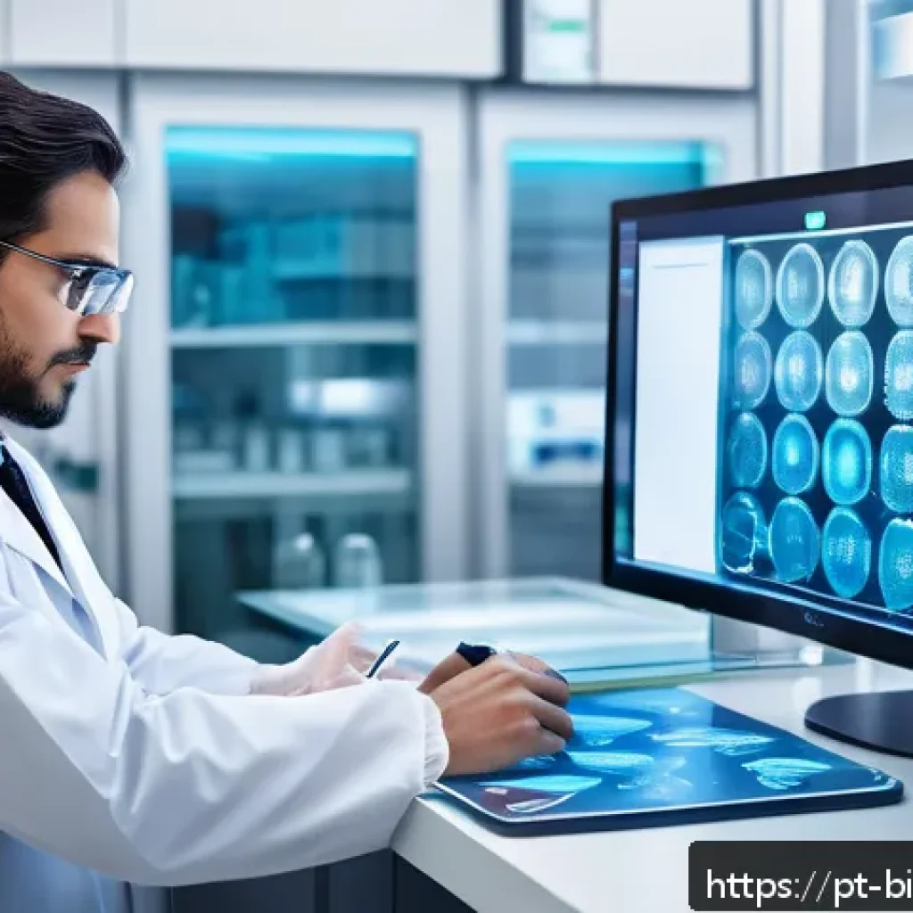 바이오 프린팅 - A futuristic medical laboratory scene showcasing a skilled biomedical engineer wearing modern profes...